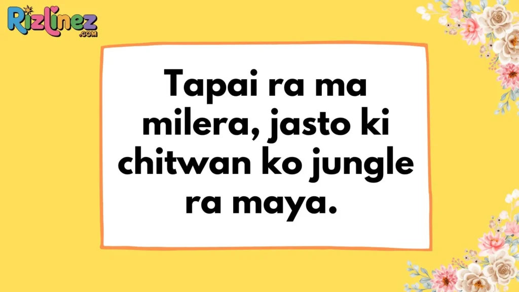 Nature-Inspired Nepali Rizz Lines