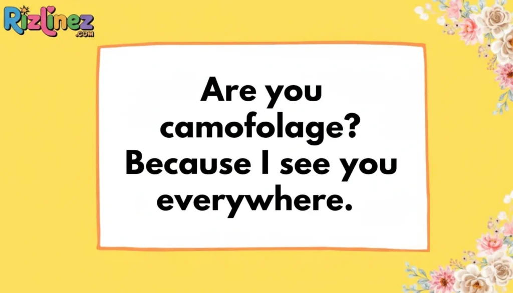 Cheesy Army Pick Up Lines