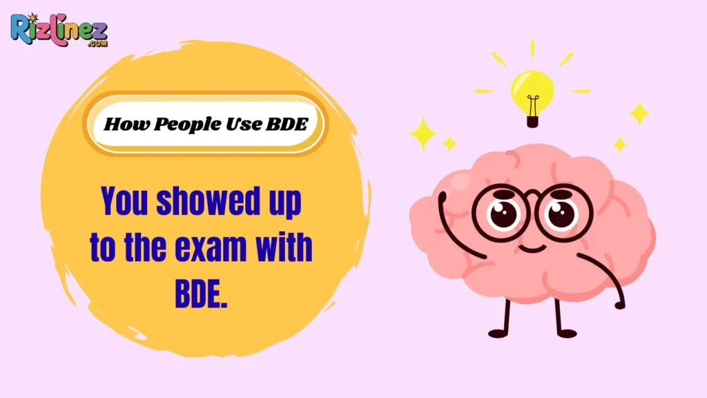 How People Use BDE